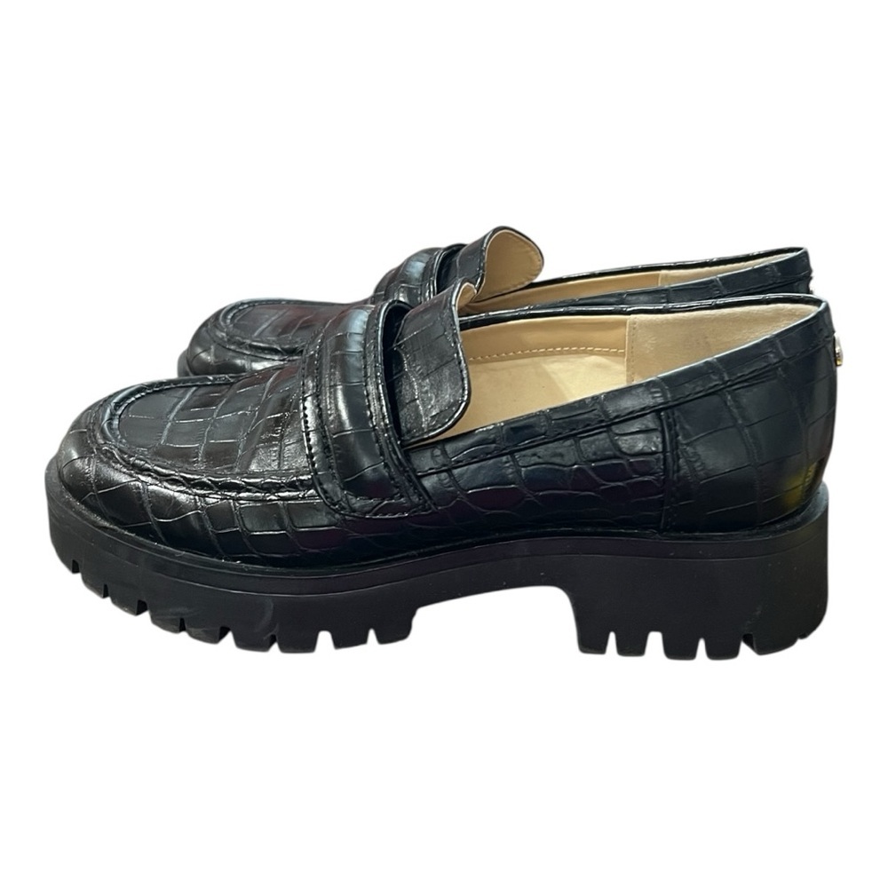 Nine West Black Textured Vegan Loafers Size 6M - Picture 5 of 8